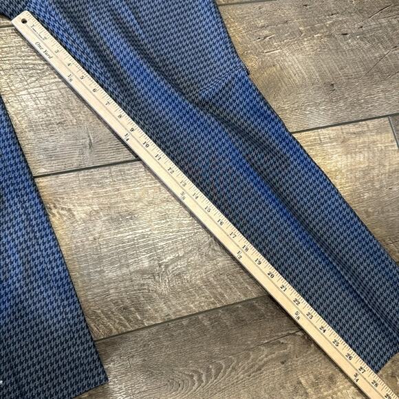 Banana Republic Sloan Houndstooth Blue Ankle Pant Size 8 - Picture 4 of 9